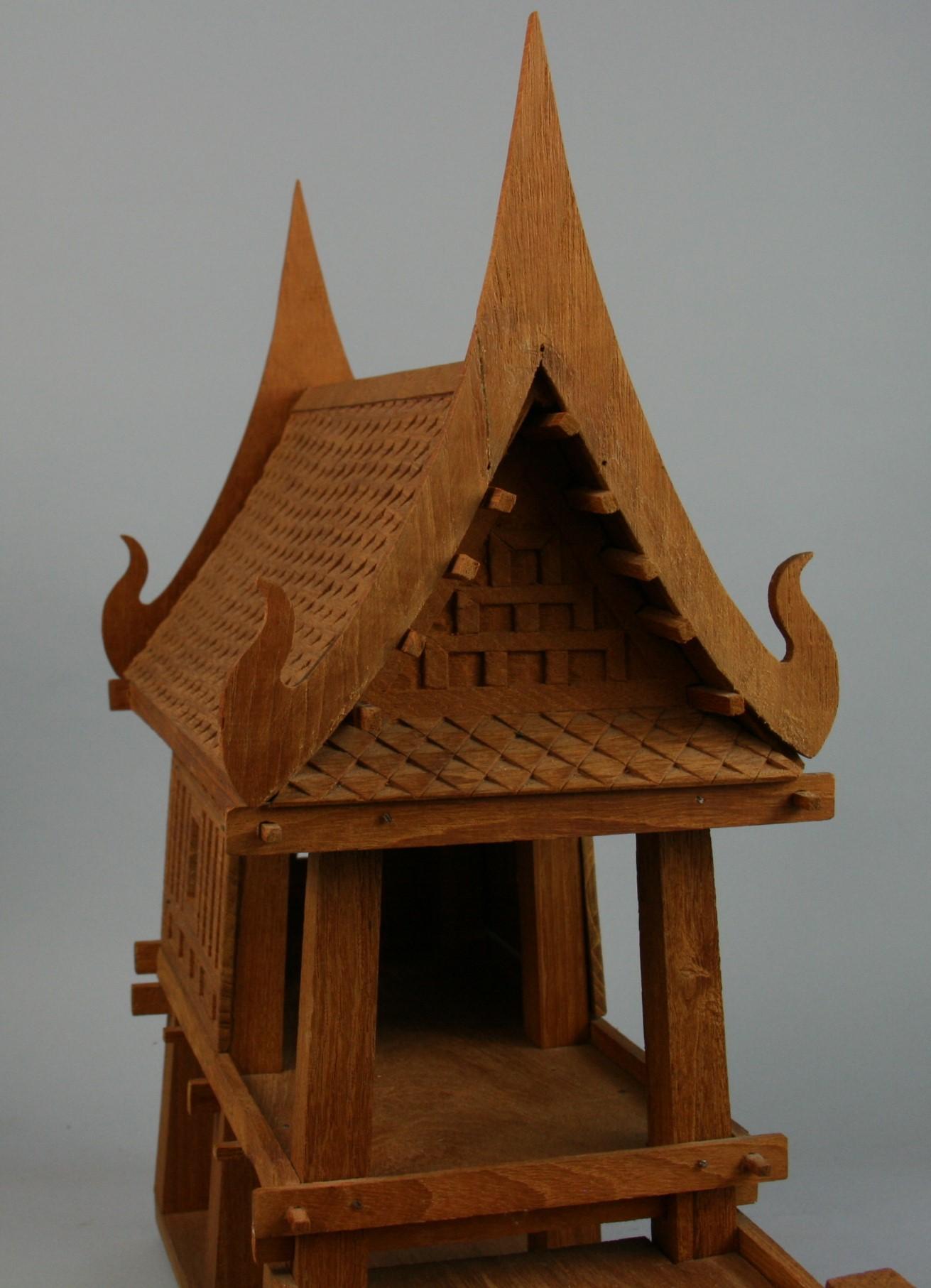 Northern Thailand Teak Wood Architectural House Model For Sale 2
