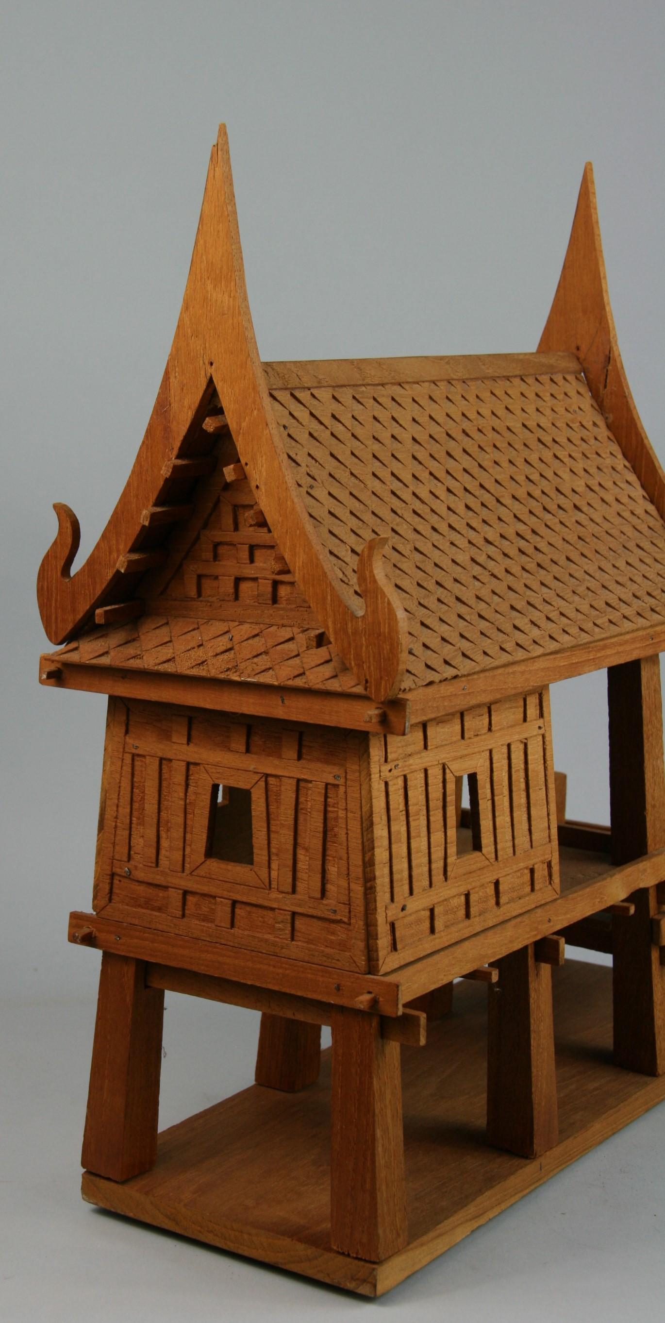 Northern Thailand Teak Wood Architectural House Model For Sale 3