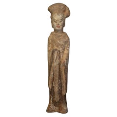Dynastie des Wei du Nord, ancienne poterie chinoise peinte, dame de cour debout