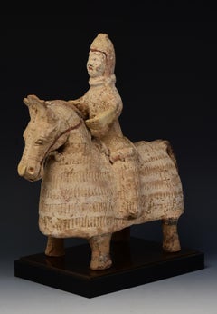Northern Wei Dynasty Antique Chinese Pottery Horse and Rider with Oxford TL Test