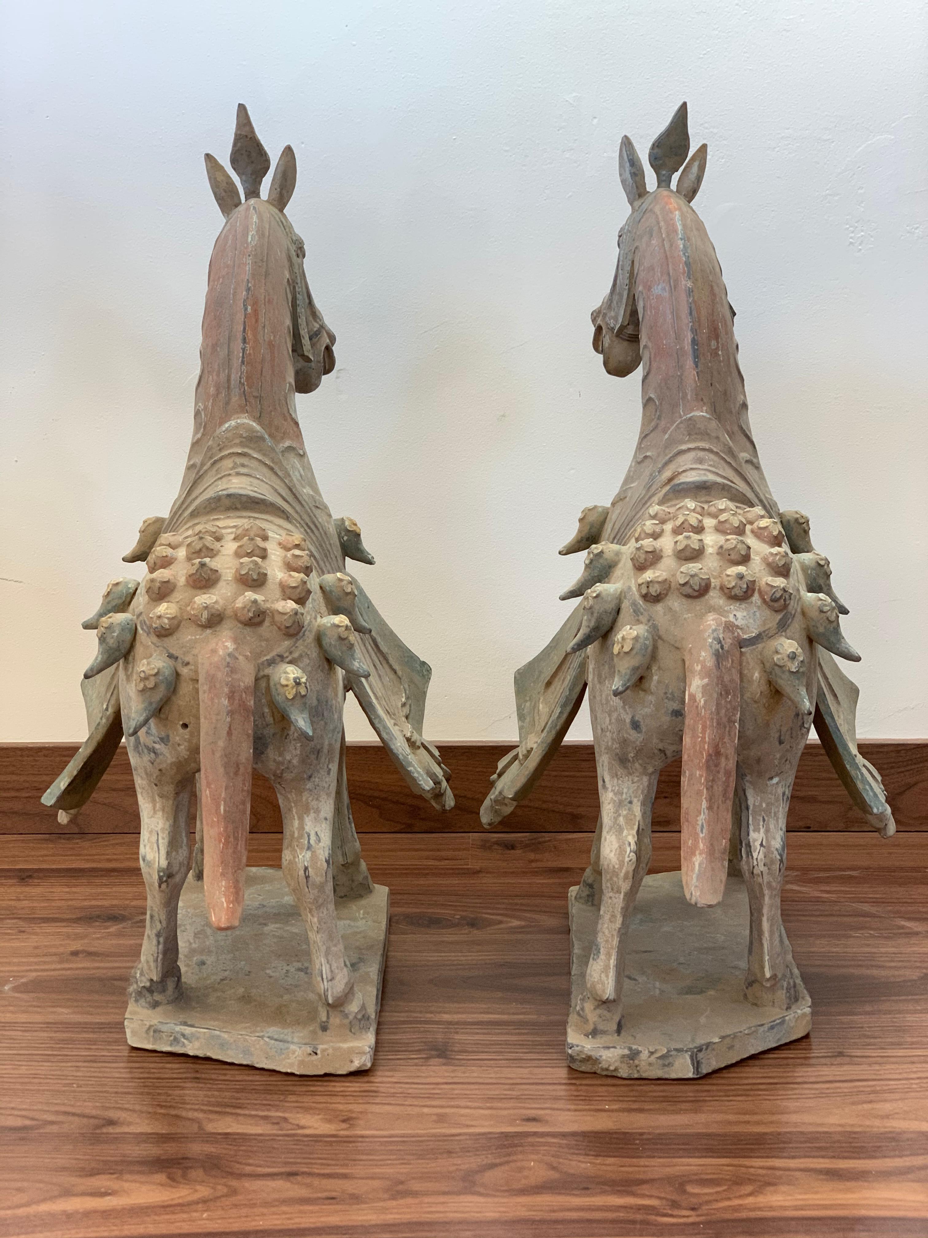 Chinese  Northern Wei Dynasty Terracotta Horses, TL Tested,  '386 AD-535 AD'