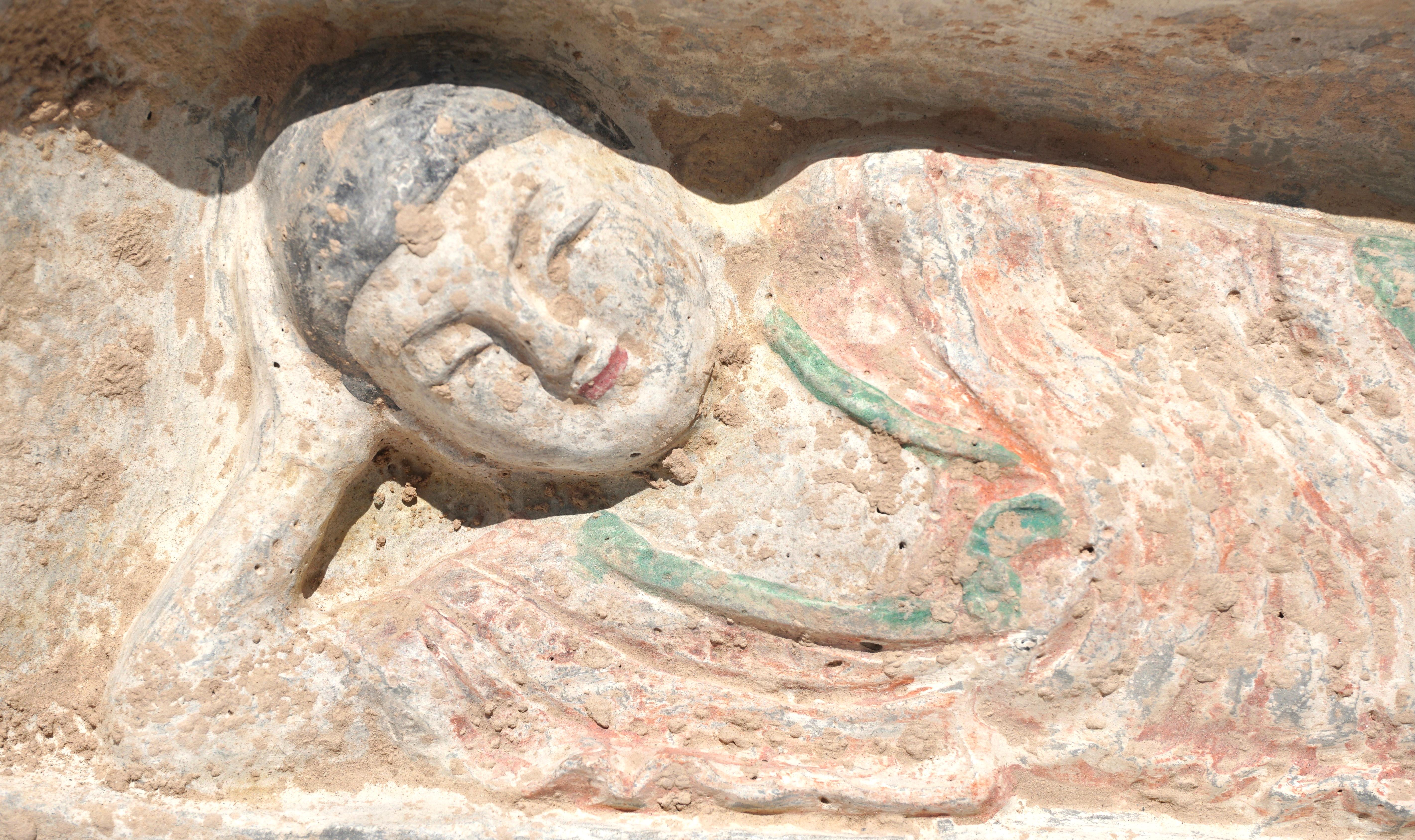 Han Northern Wei Dynasty Terracotta Sculpture of A Reclining Buddha 386-534 AD