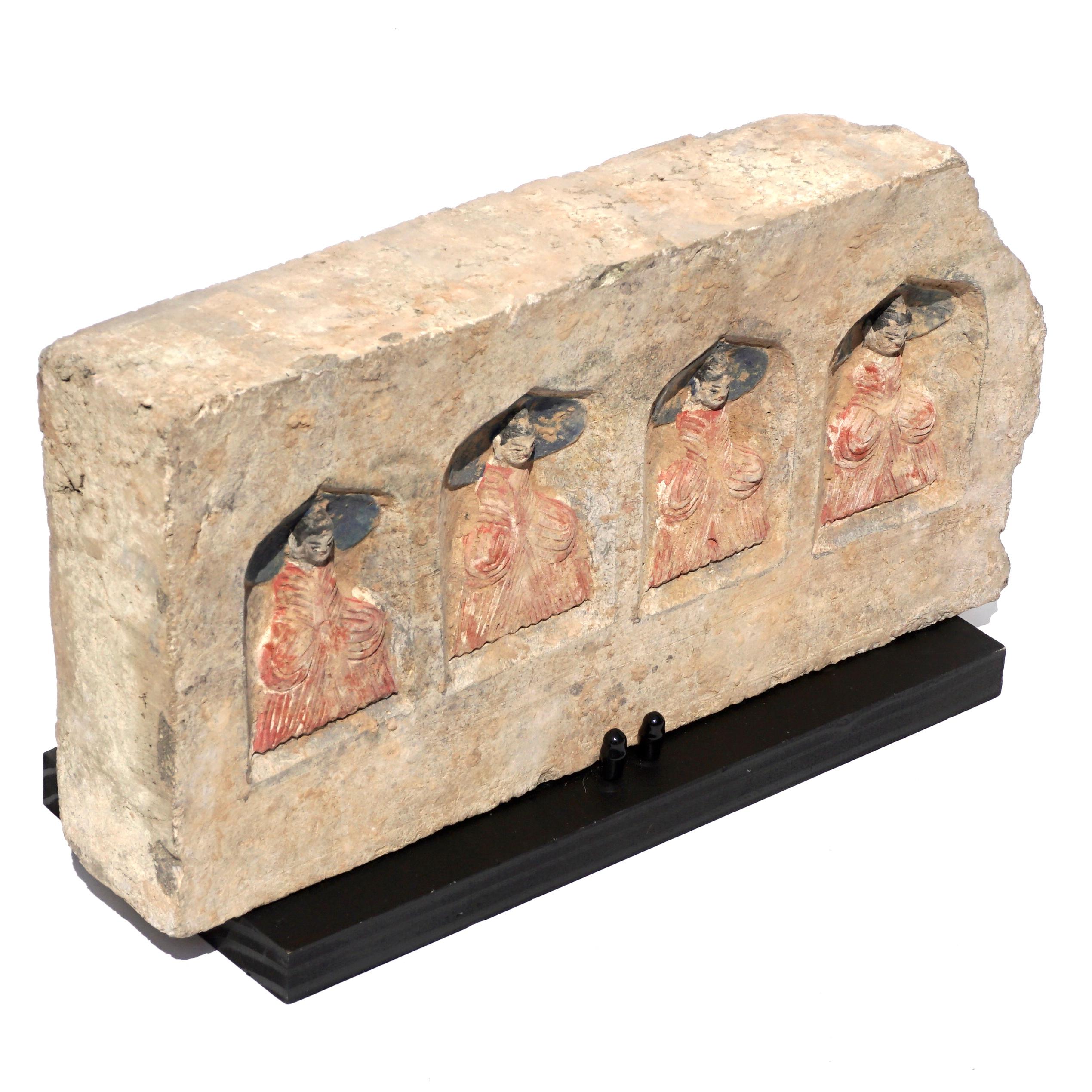 Han Northern Wei Dynasty Terracotta Sculpture of Four Seated Buddhas 386-534 AD