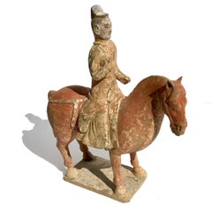 Northern Wei To Tang Dynasty Painted Pottery Horse And Rider