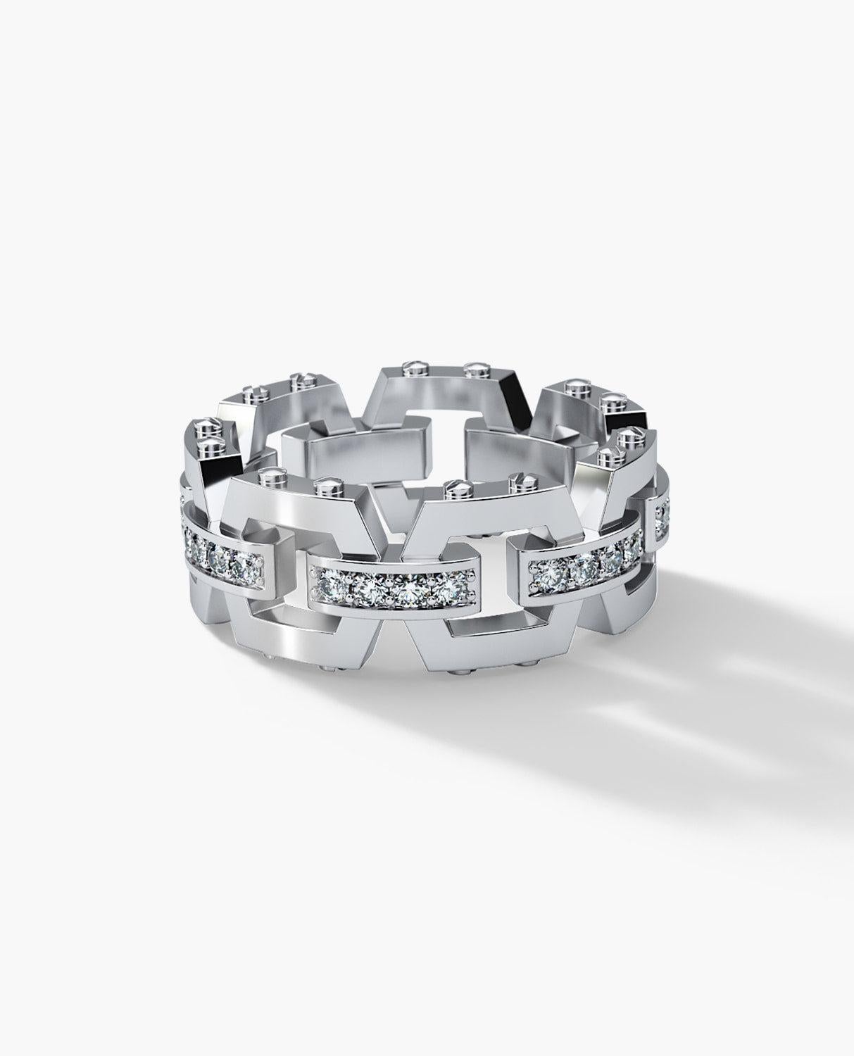 Contemporary NORTHSTAR 14k White Gold Ring with 0.60ct Diamonds