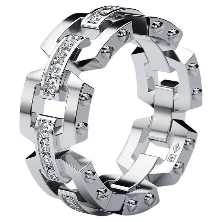 NORTHSTAR 14k White Gold Ring with 0.60ct Diamonds For Sale