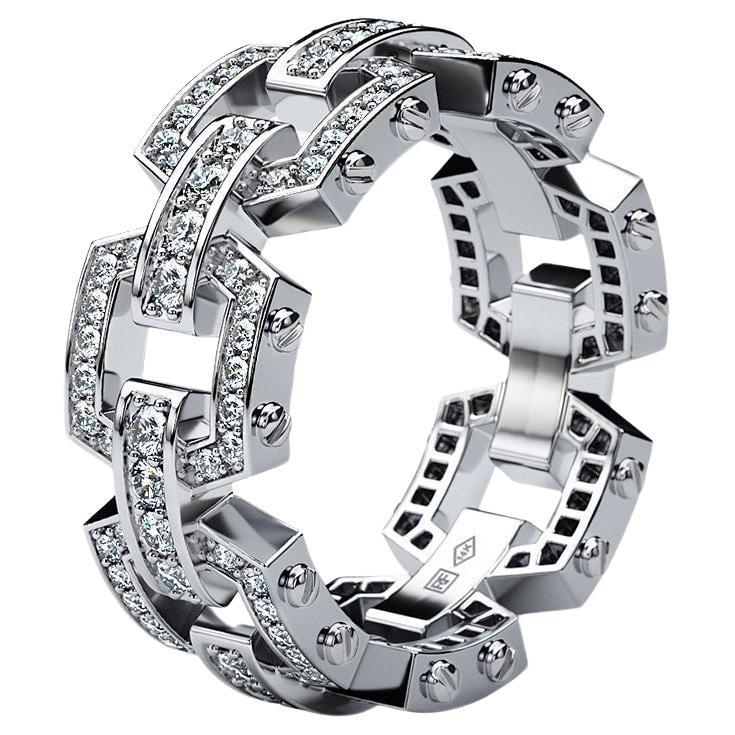 NORTHSTAR 14k White Gold Ring with 1.10ct Diamonds For Sale