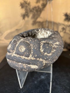 Northwest Coast Ancient Hand Carved Stone Bear Bowl With Documented Provenance