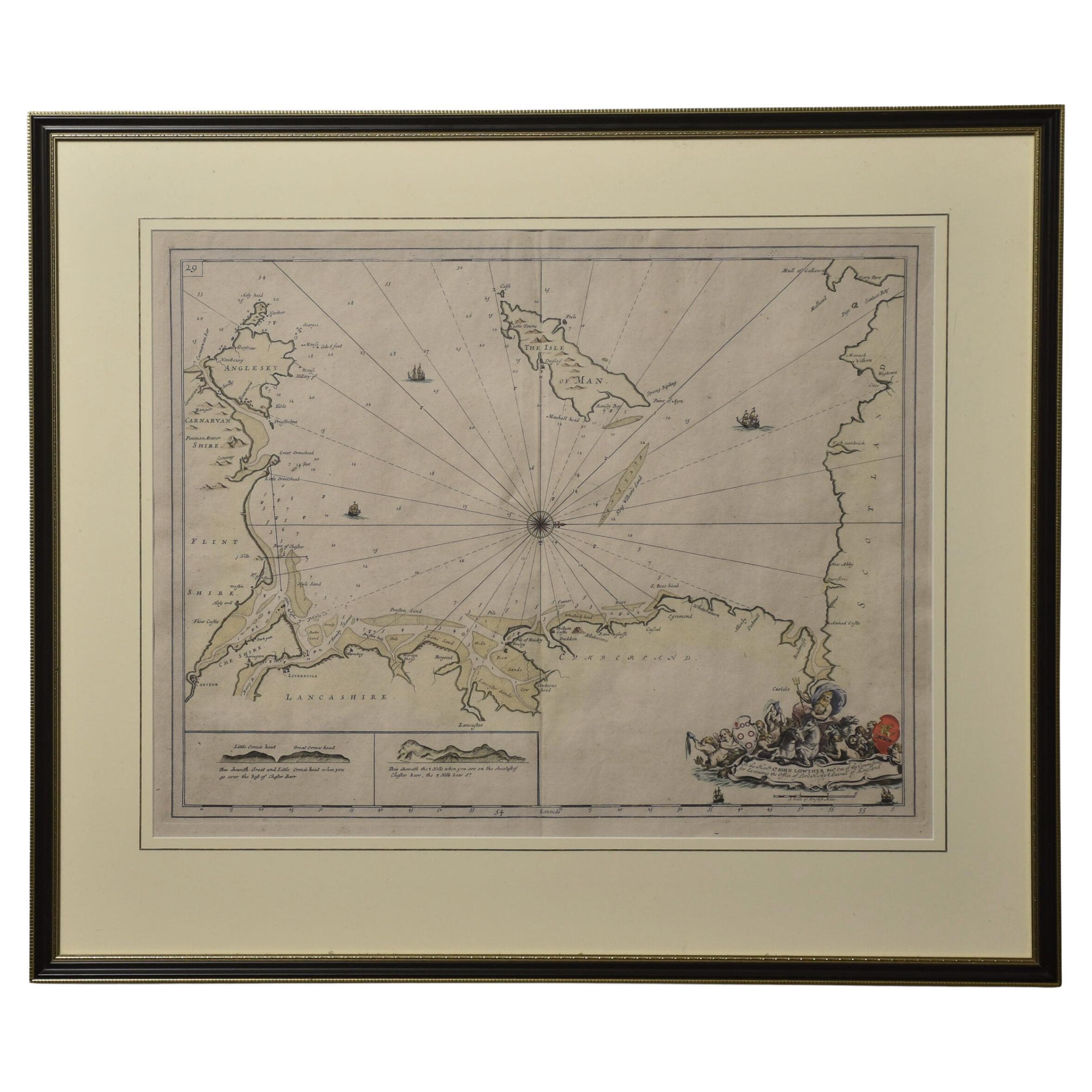 Northwest Coast and Isle of Man Map For Sale