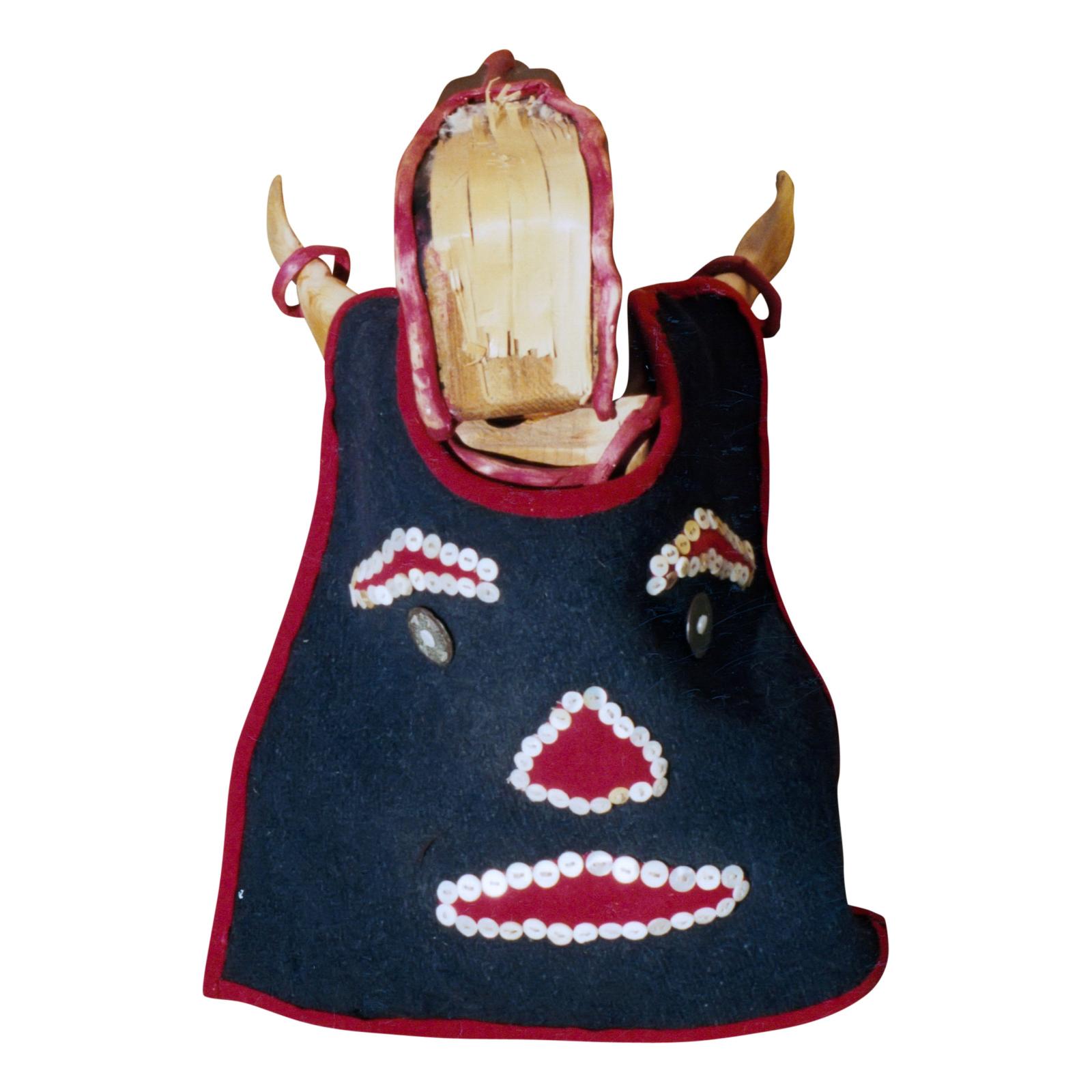 American Northwest Coast Wooden Doll with Thunderbird, Eagle Mask For Sale
