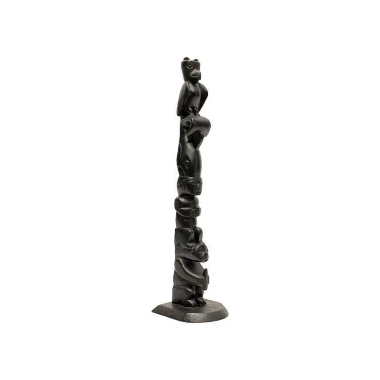 Northwest Four Figure Cedar Totem For Sale 1