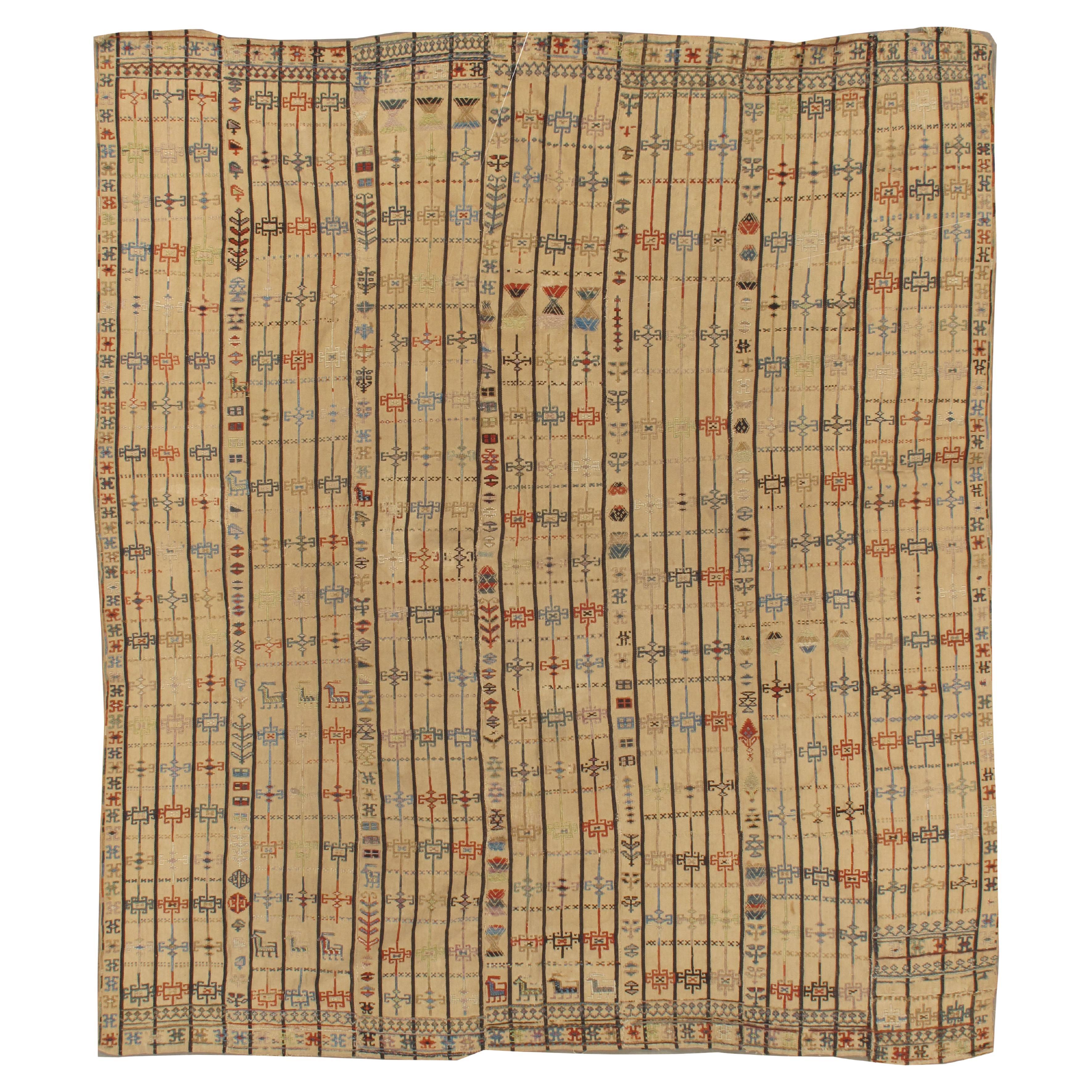 Northwest Ivory Persian Flatweave Jajim Cover 5
7 x 6
5 For Sale