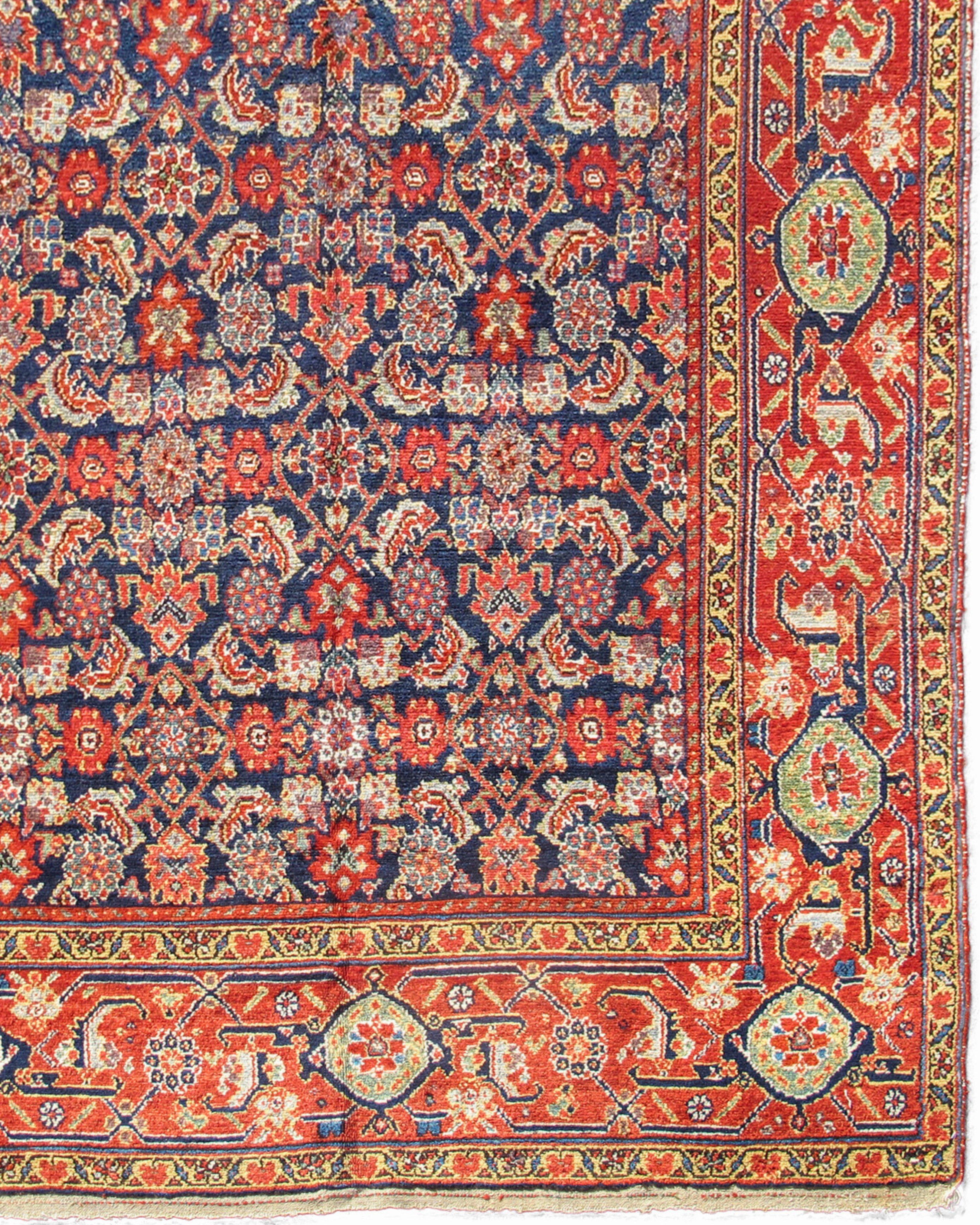Wool Northwest Persian Long Rug, 19th Century For Sale