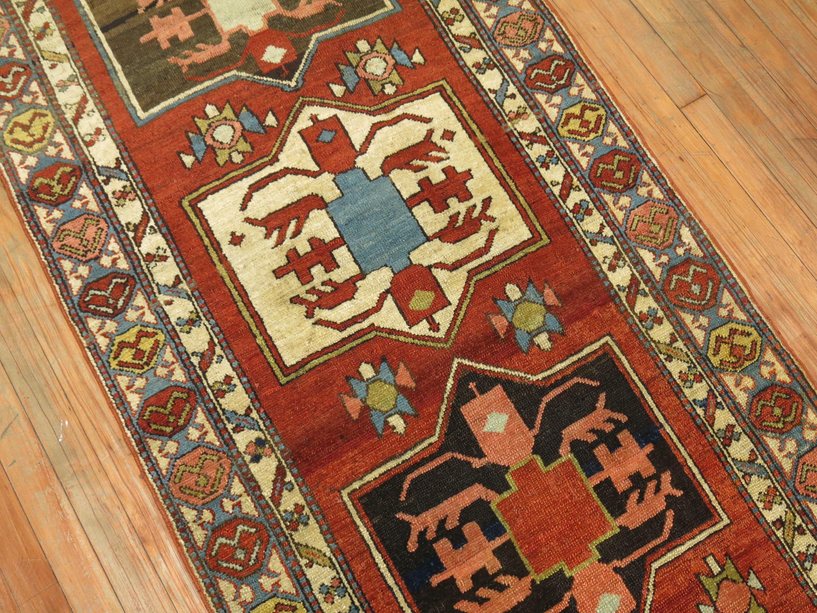 Northwest Persian Tribal Antique Runner In Good Condition In New York, NY