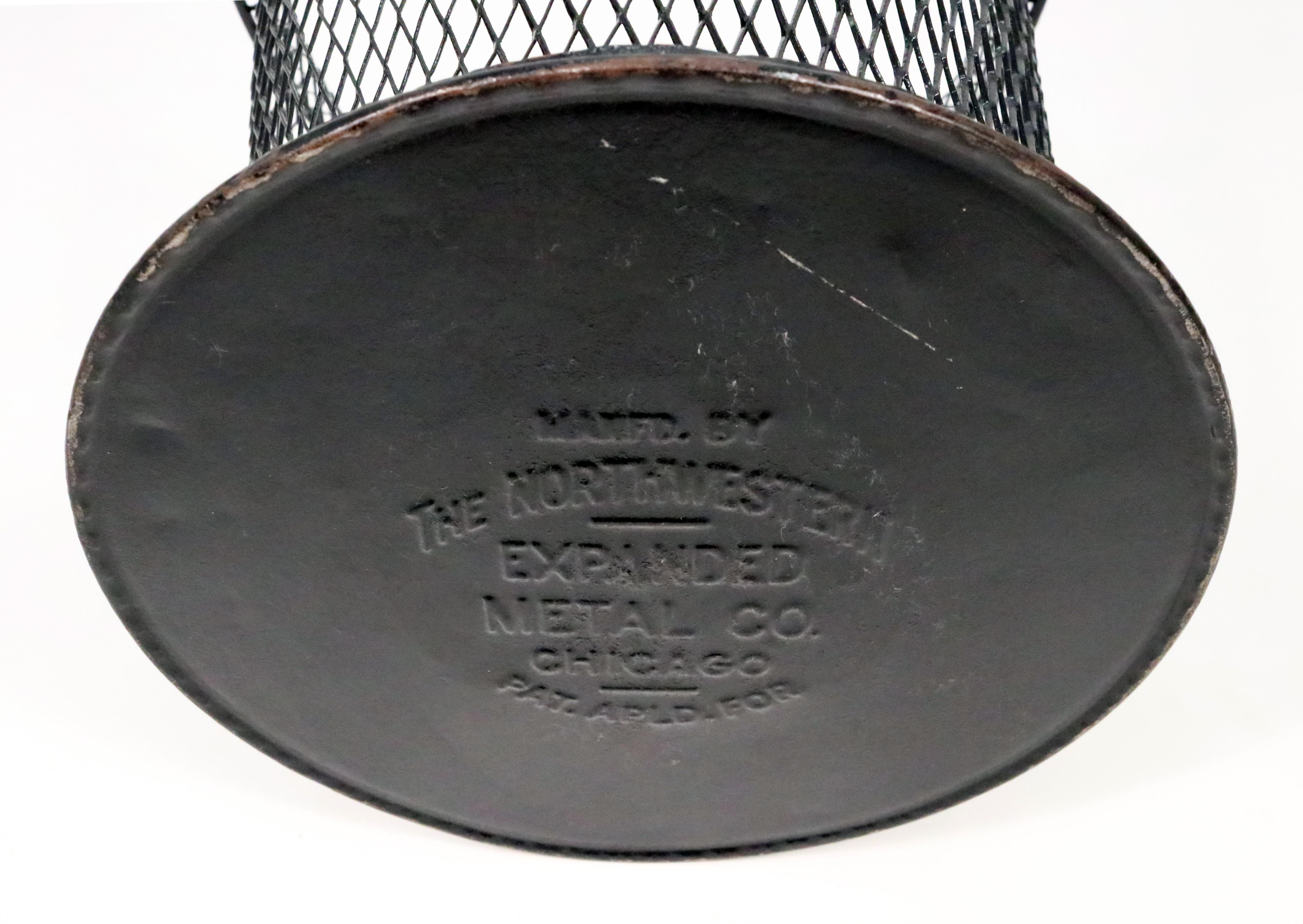 American Northwestern Expanded Metal Company Wire Mesh Waste Basket