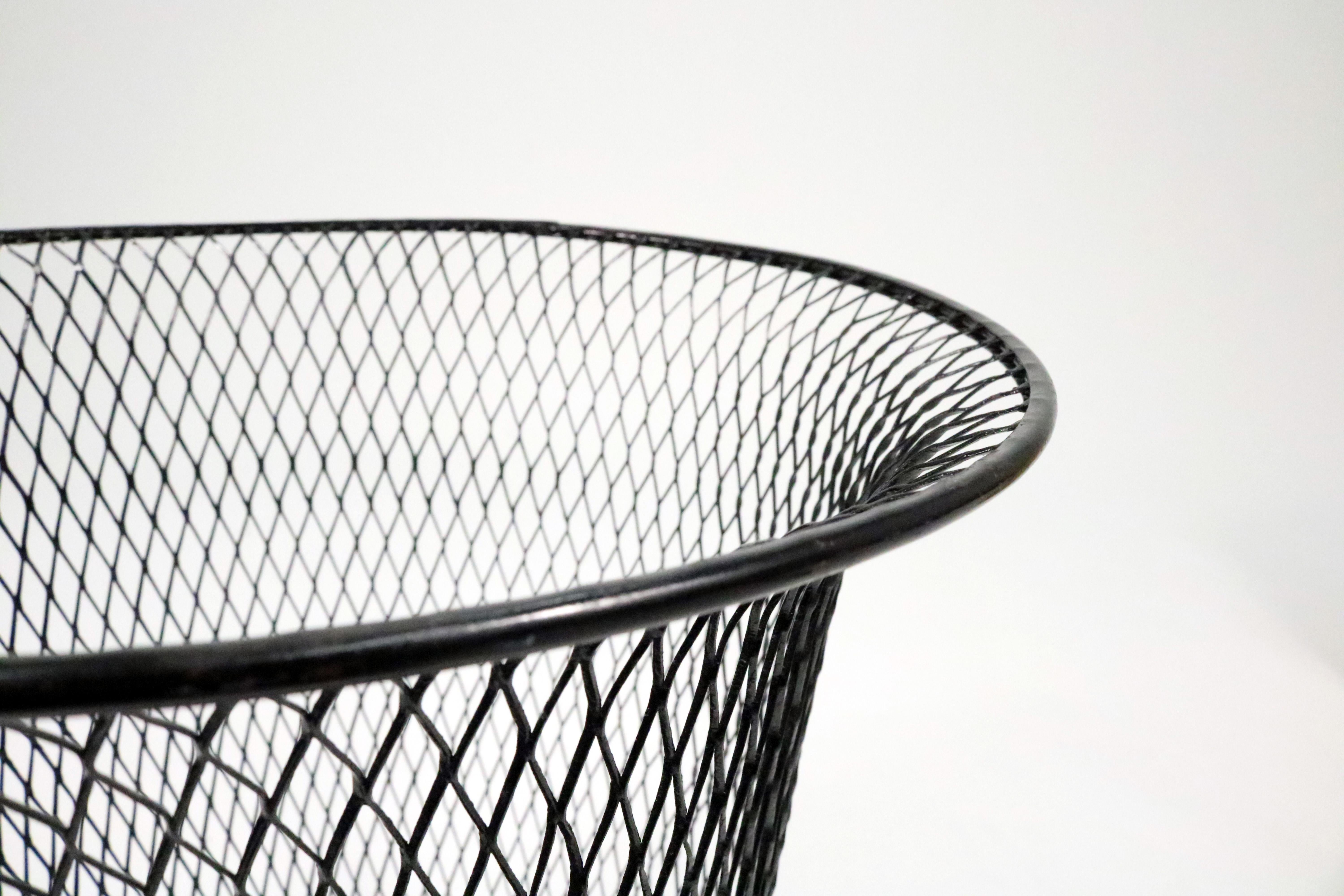 Northwestern Expanded Metal Company Wire Mesh Waste Basket In Good Condition In Littleton, CO