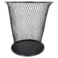 Antique Northwestern Expanded Metal Company Wire Mesh Waste Basket