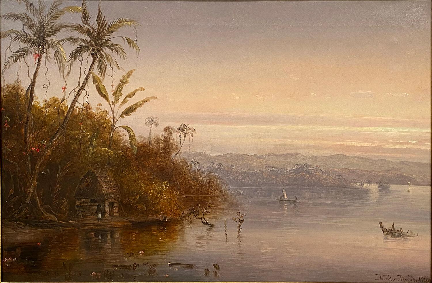 Atardecer Tropical, Sudamérica Exótica - Painting de Norton Bush