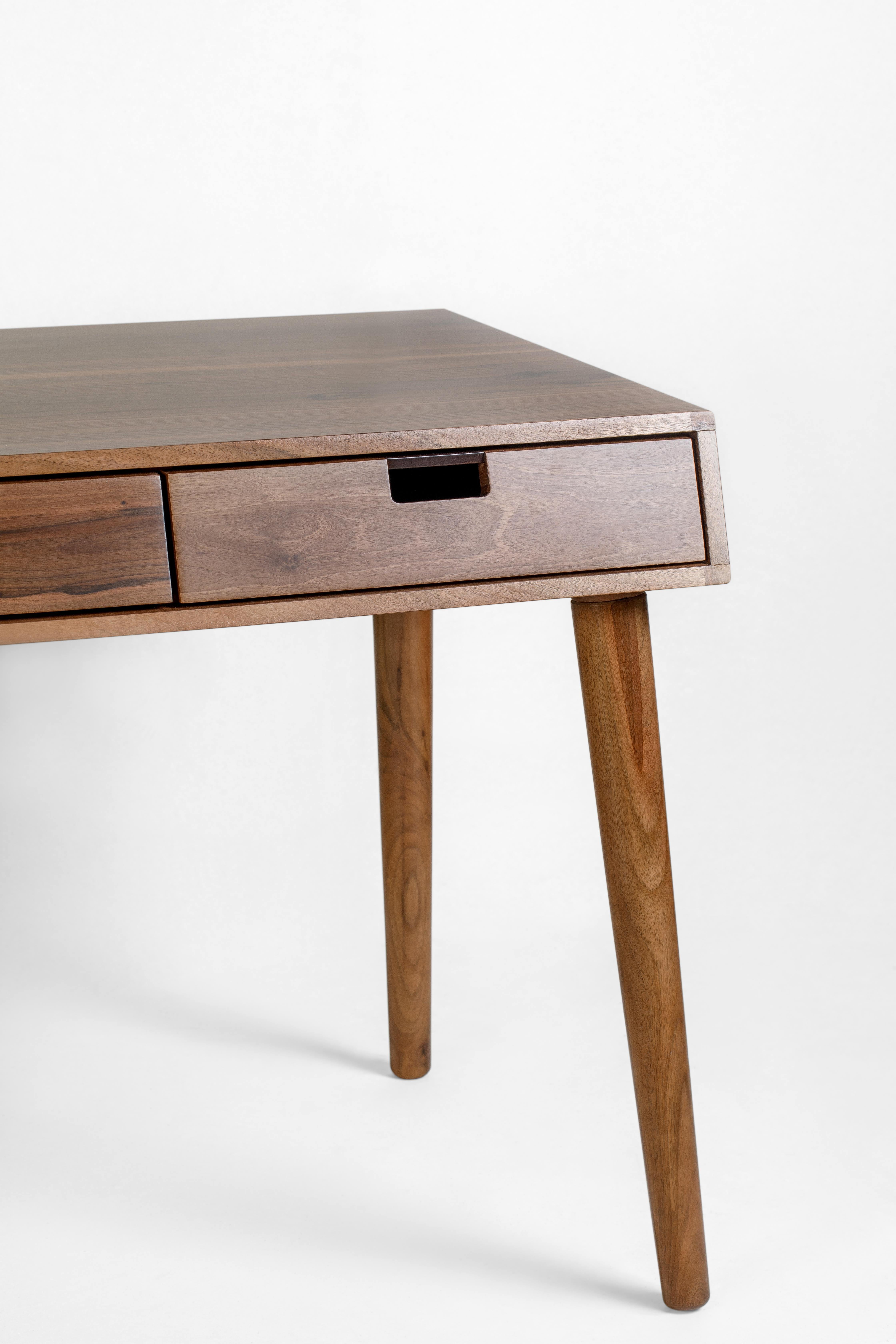 Mid-Century Modern Norton Solid Wood Office Desk Set For Sale