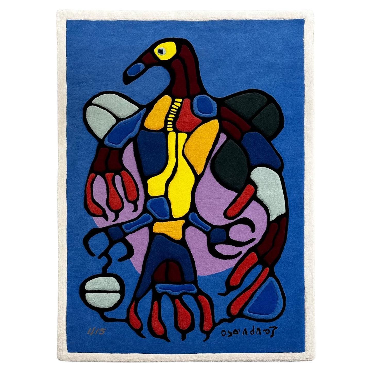 Norval Morrisseau "Astral Thunderbird" Wall Hanging Tapestry Signed, 1970