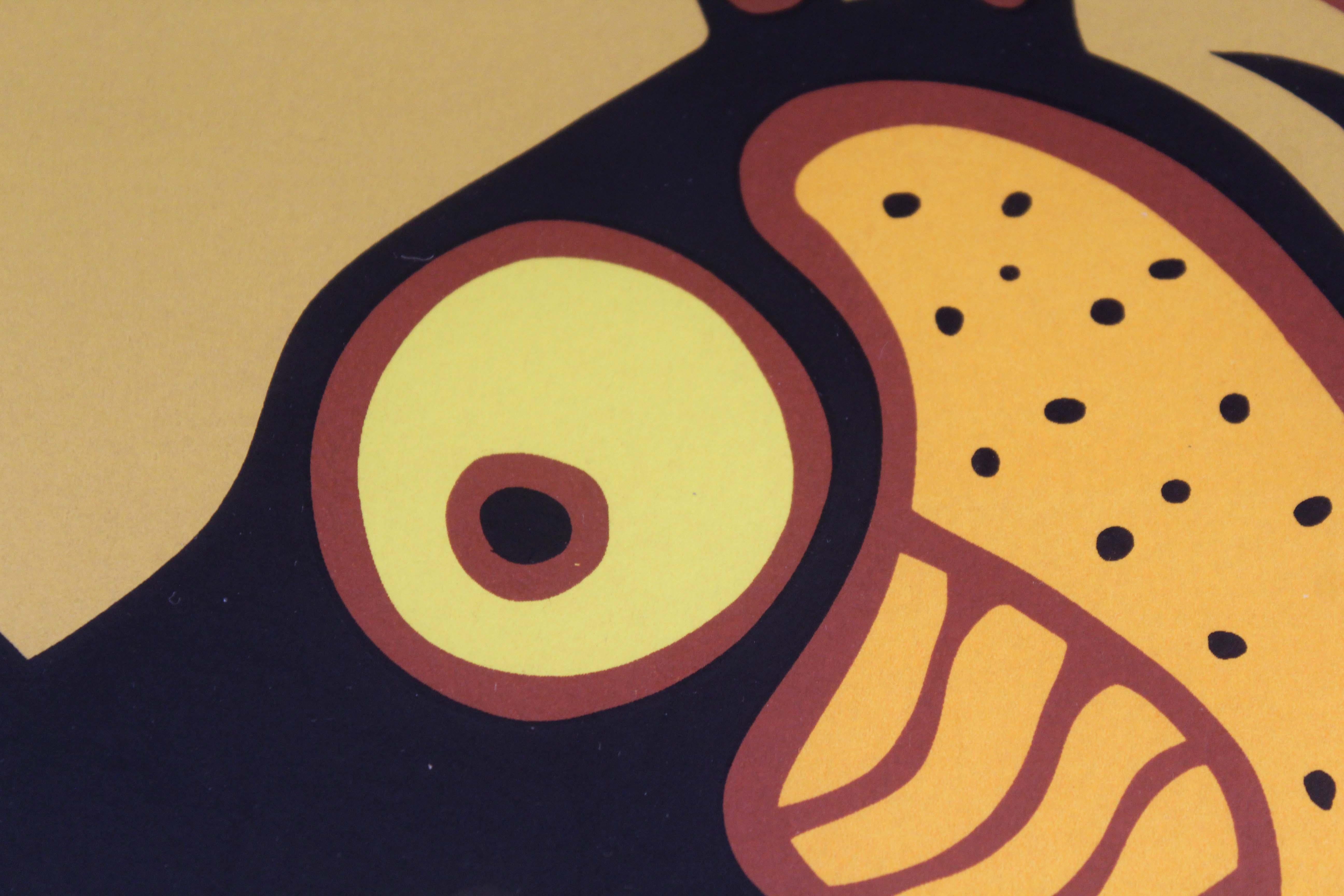 Late 20th Century Norval Morrisseau Metamorphosis Man Into Bear 1977 Screenprint 33/99 Framed