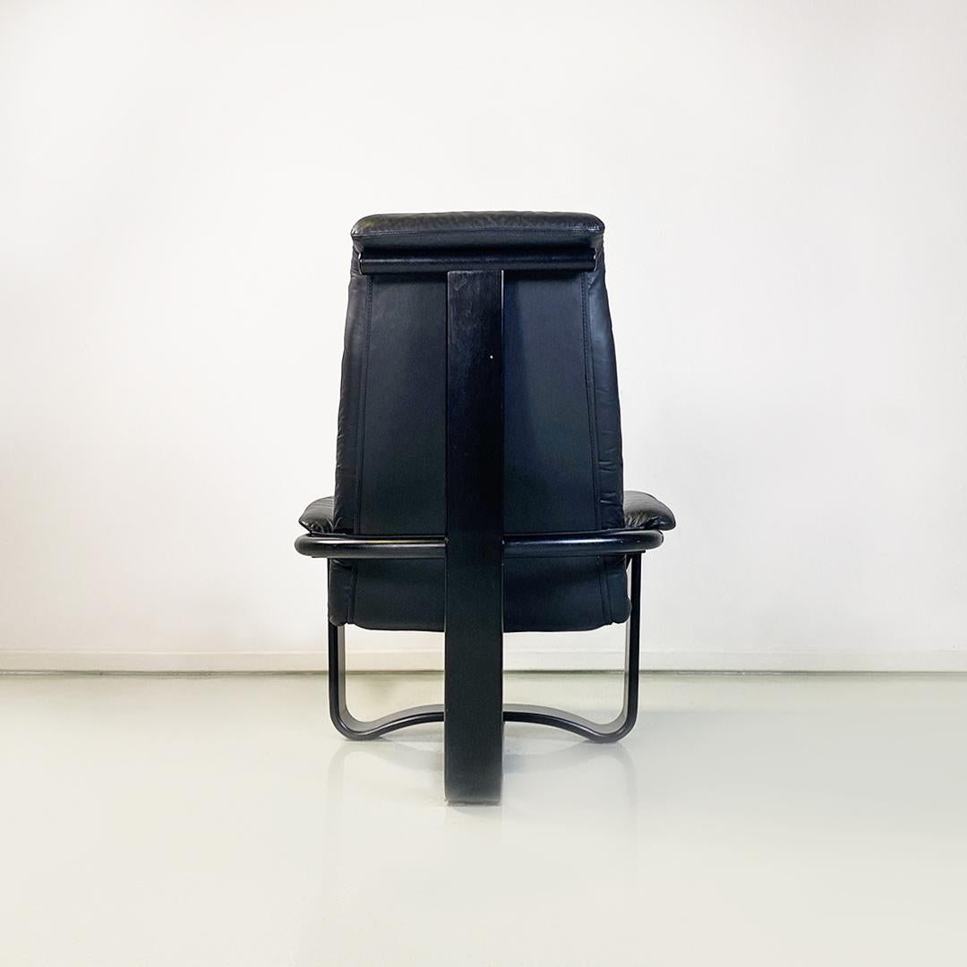 Skandinavische moderne Sessel aus Holz und Leder von Ingmar Relling für Westnofa, 1970er Jahre im Angebot 4