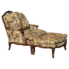 Norwalk Furniture - Set di sedie e pouf Bergere francese con arazzo floreale