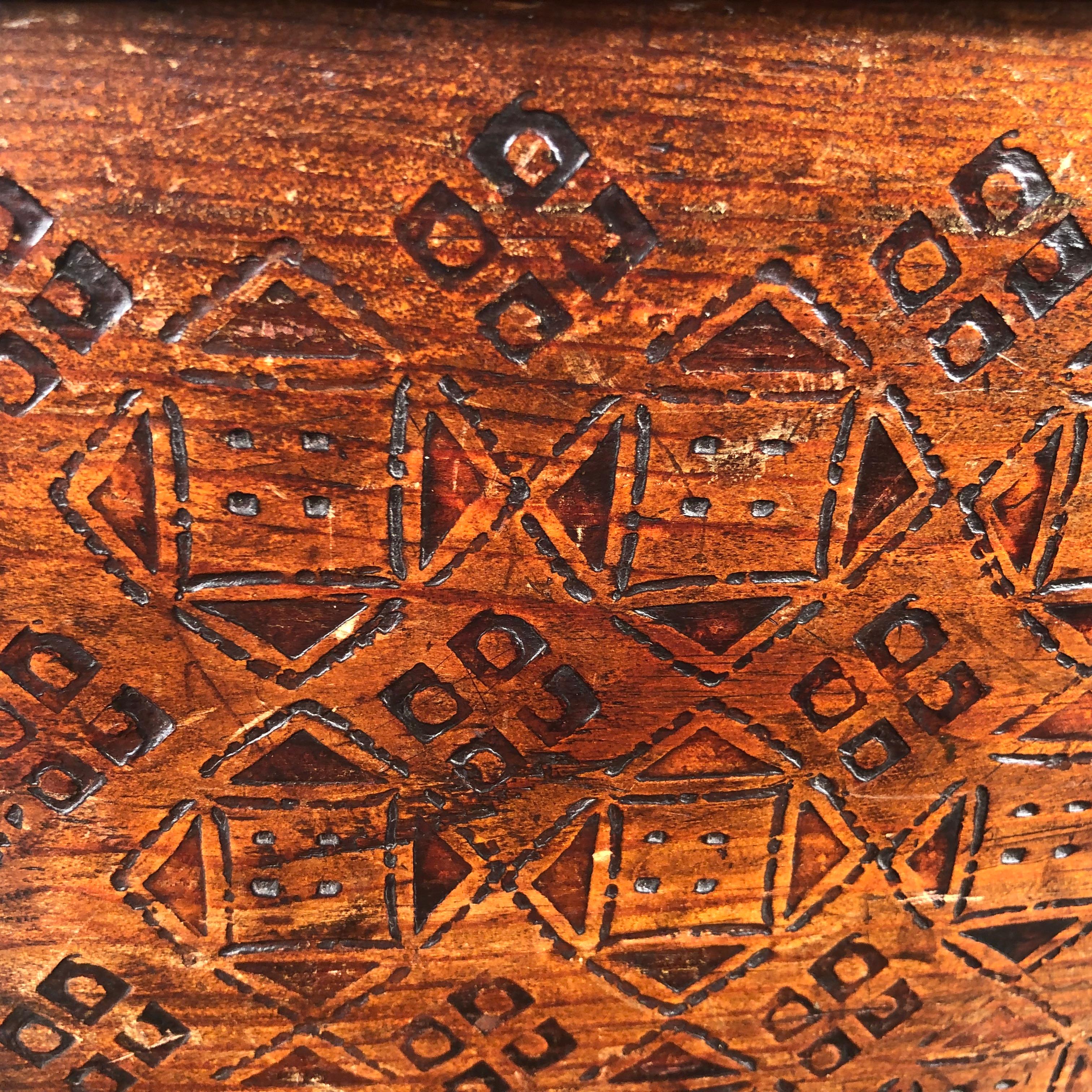 Hand-Crafted Norway Large Tine Bentwood Box, 1890 For Sale