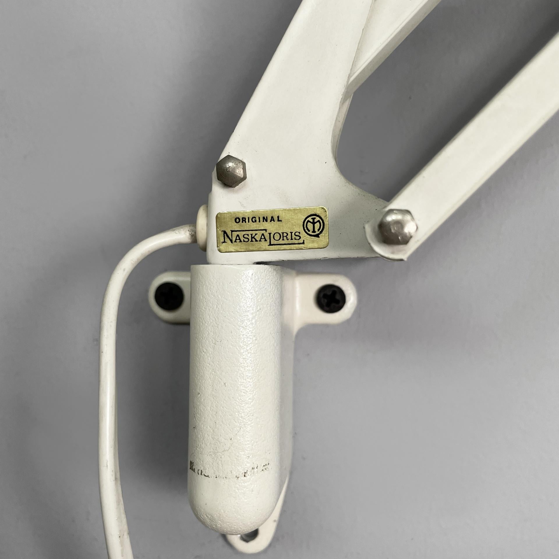 Norway white adjustable wall lamp Naska Loris by Jac Jacobsen for Luxo, 1950s For Sale 13