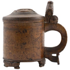 Norwegian 18th Century Birch Root Peg Tankard