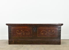 Norwegian 18th Century Pine Painted Coffer