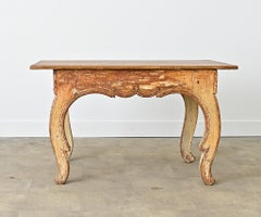 Tavolo dipinto rococò norvegese del XVIII secolo