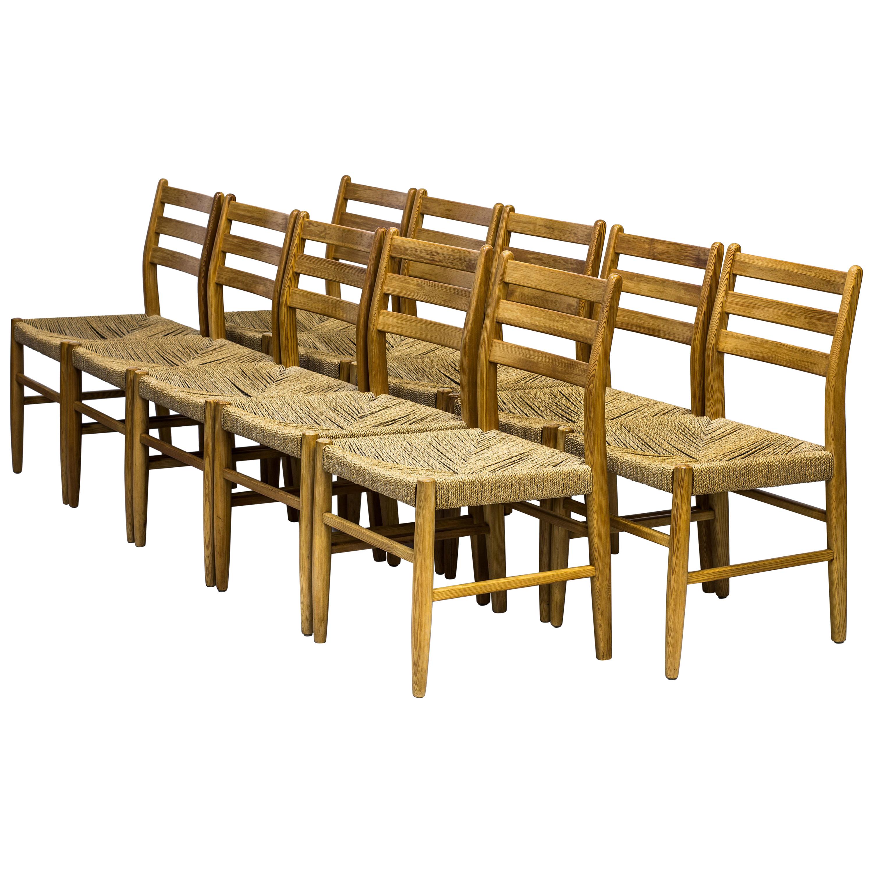 Chaises de salle à manger norvégiennes des années 1960 en pin par Harry Moen en vente