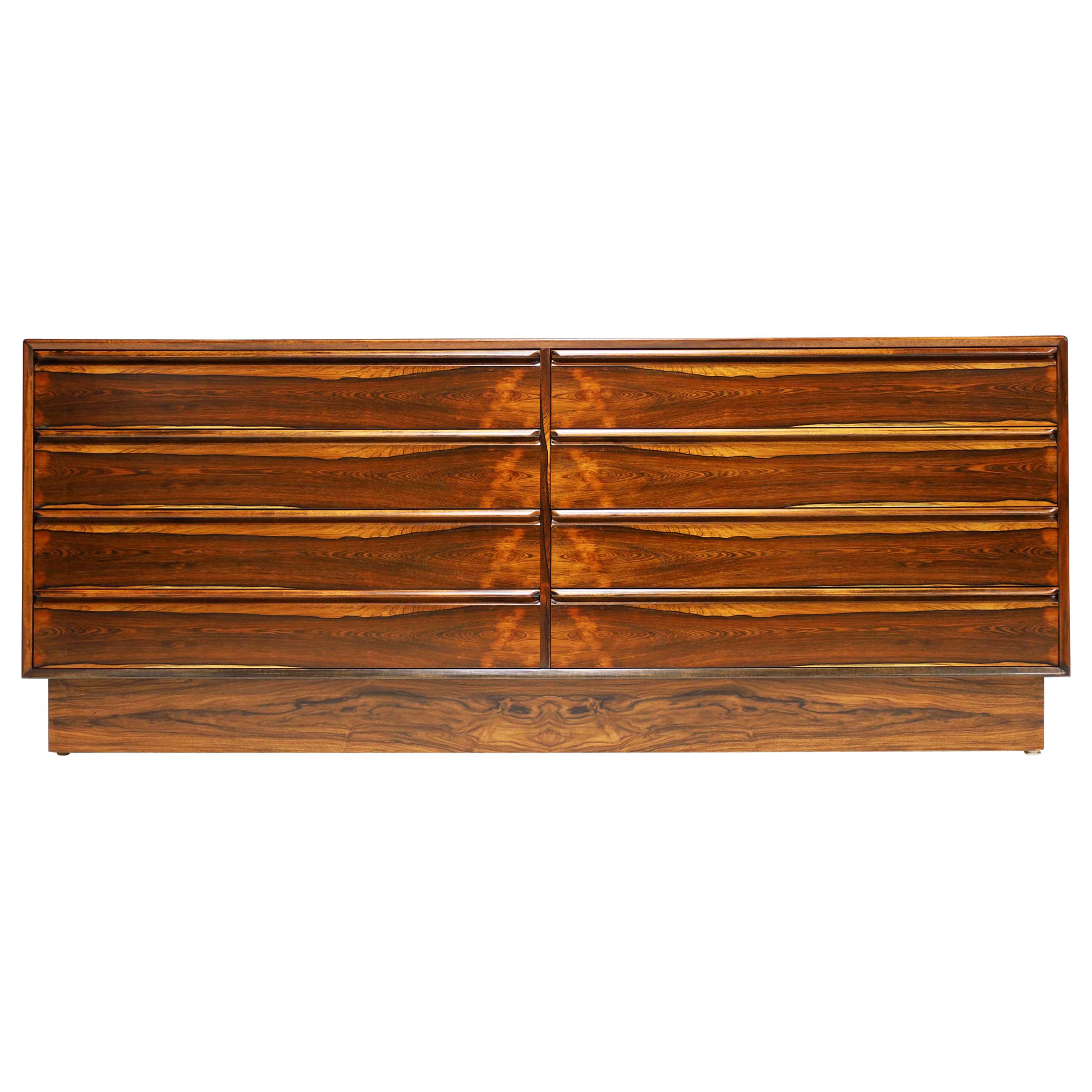 Norwegian 1960s Rosewood Eight-Drawer Chest by Westnofa of Norway