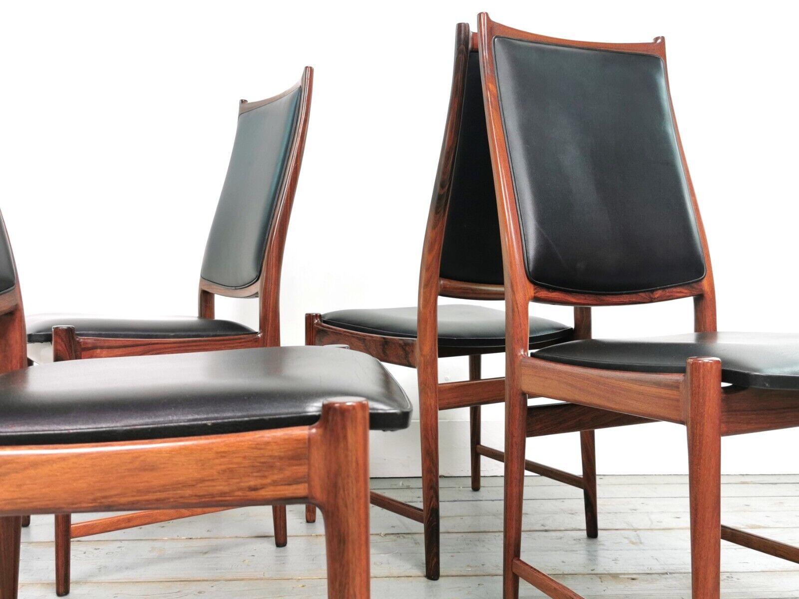 Norwegian 60s 'Darby' Dining Chairs Designed by Torbjörn Afdal for Bruksbo In Good Condition In STOKE ON TRENT, GB