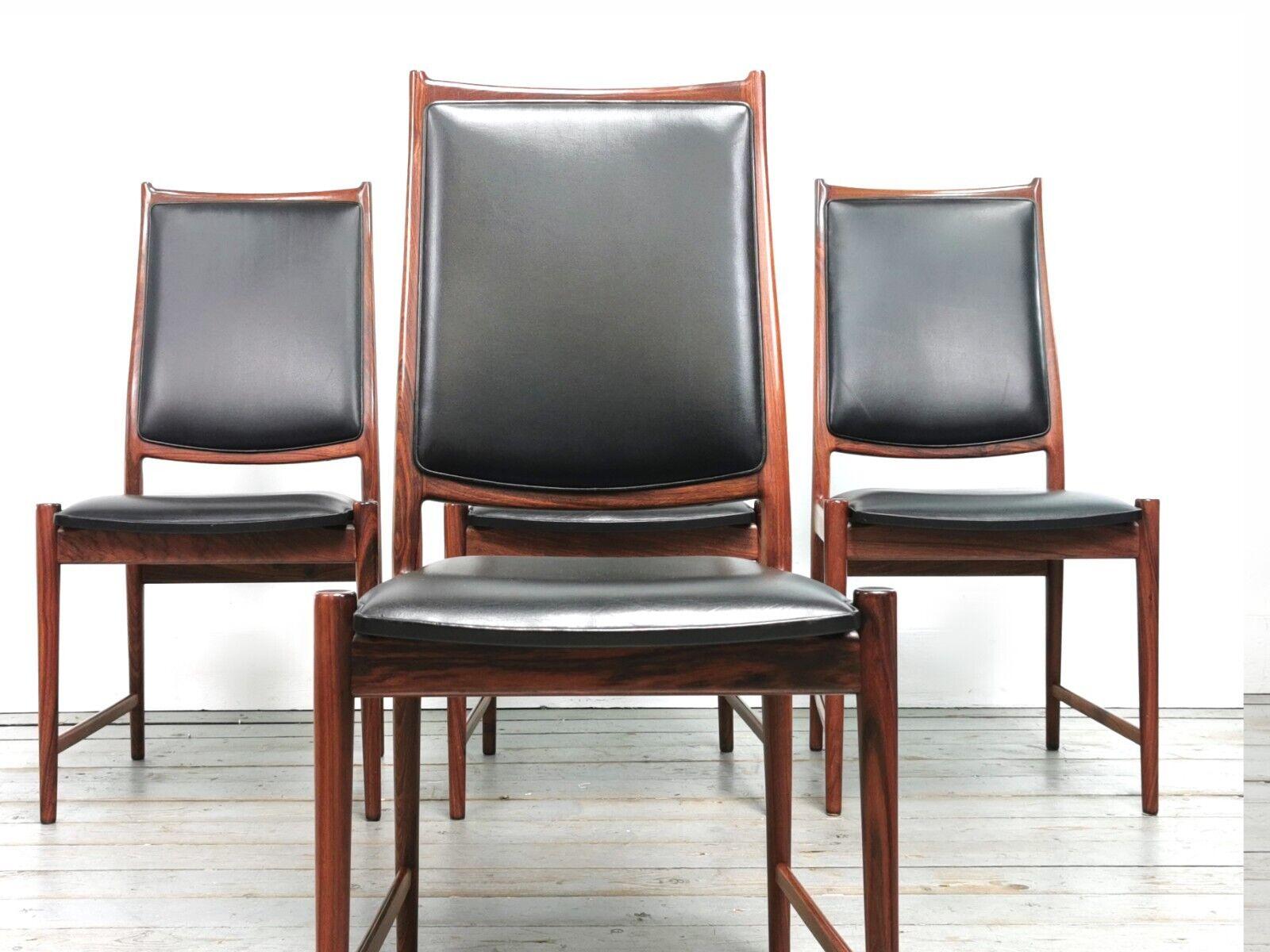 Rosewood Norwegian 60s 'Darby' Dining Chairs Designed by Torbjörn Afdal for Bruksbo