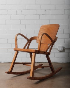 Mecedora noruega Aaslid con asiento de ajedrez