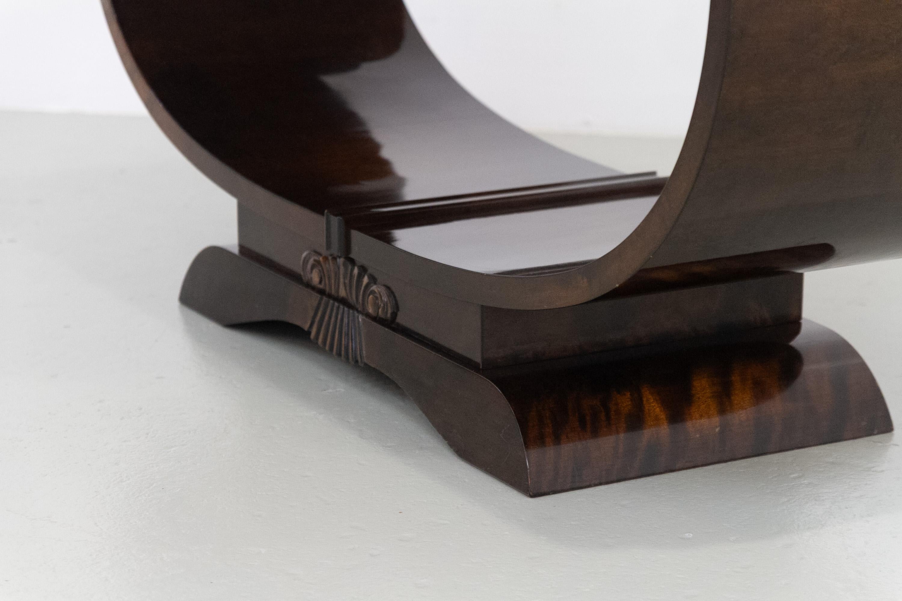 Norwegian Art Deco Burl Console or Coffee Table by Aase Dreieri, 1930s. For Sale 6