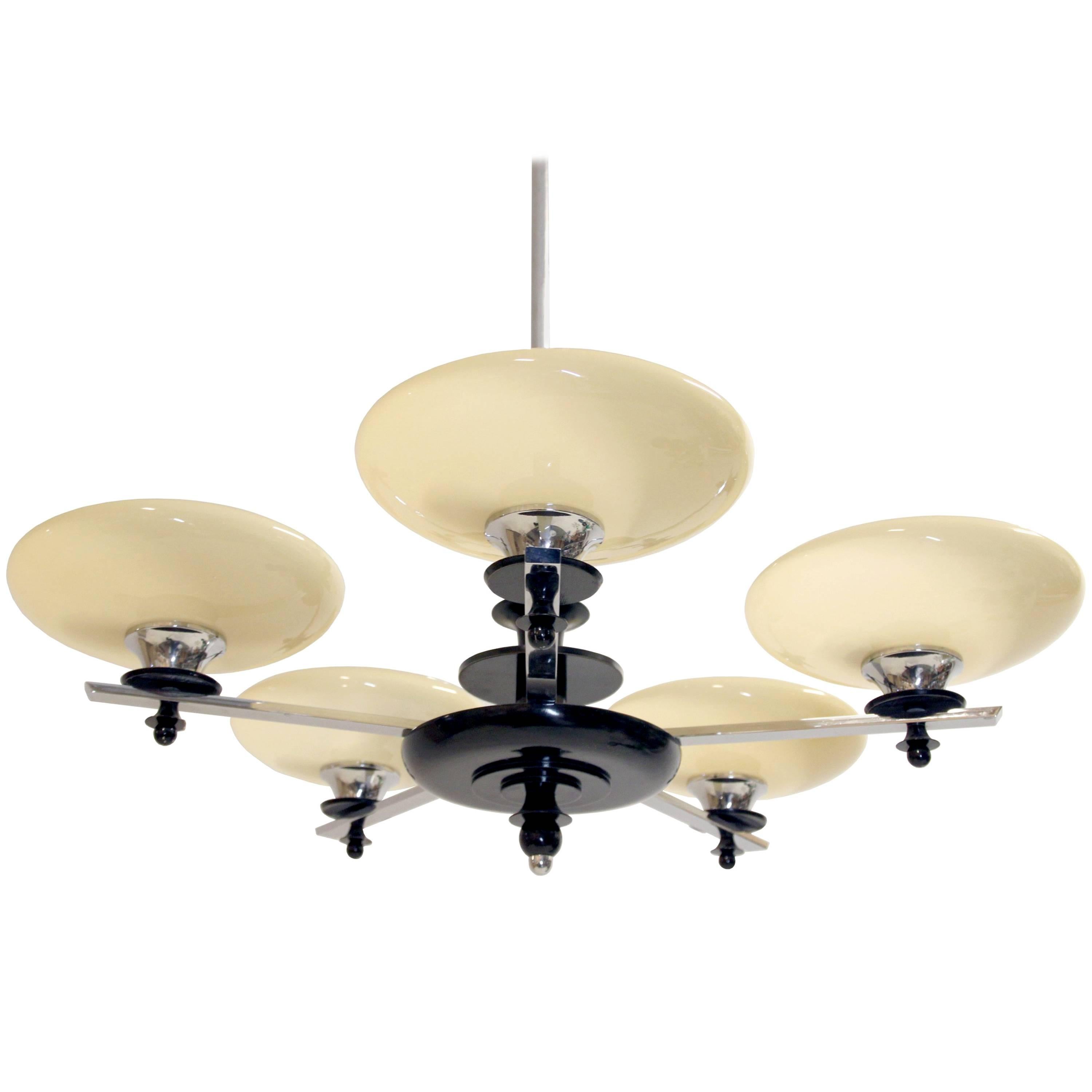 Norwegian Art Deco Chandelier, 1930s