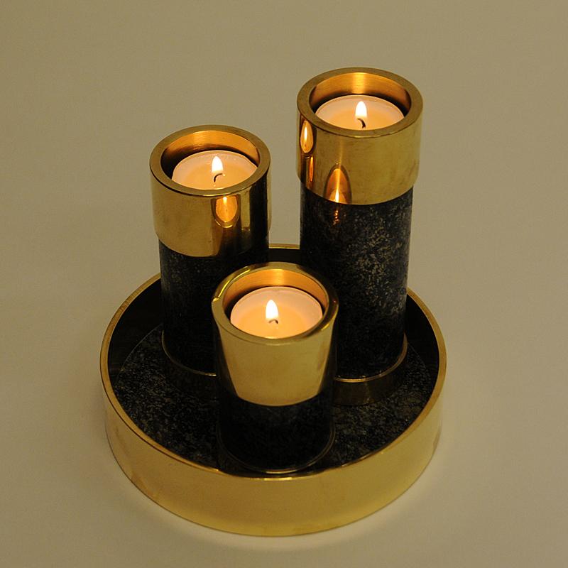 Norwegian Candleholder Set of Three by Saulo- Sulitjelma, 1970s In Good Condition In Stockholm, SE