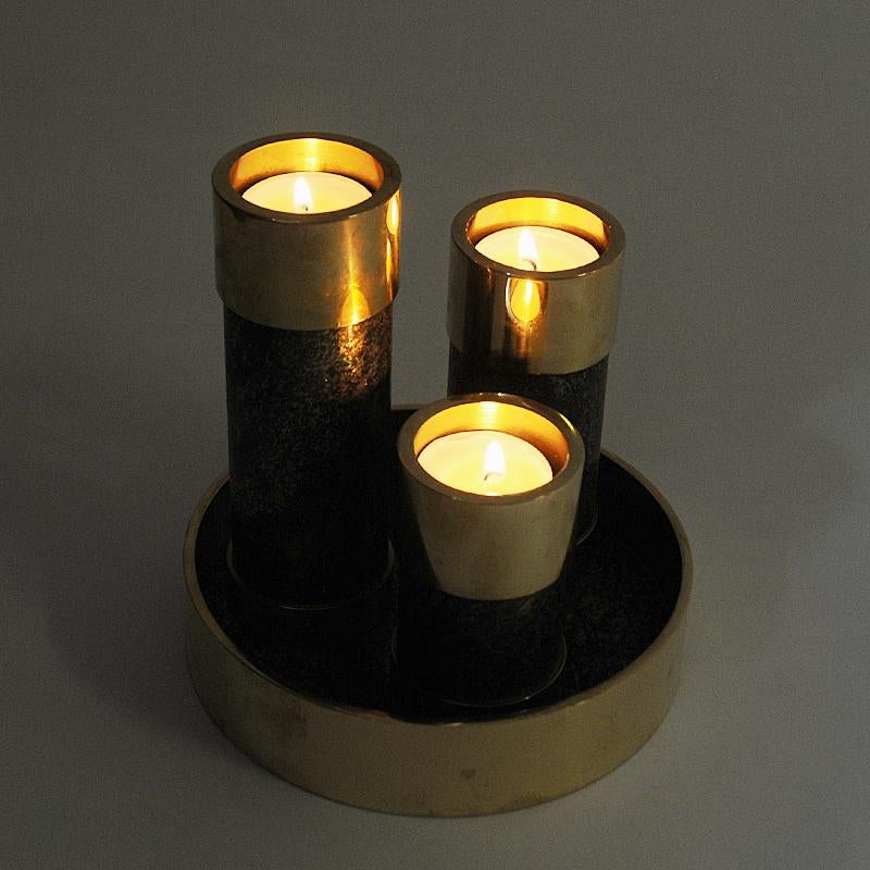 Late 20th Century Norwegian Candleholder Set of Three by Saulo- Sulitjelma, 1970s