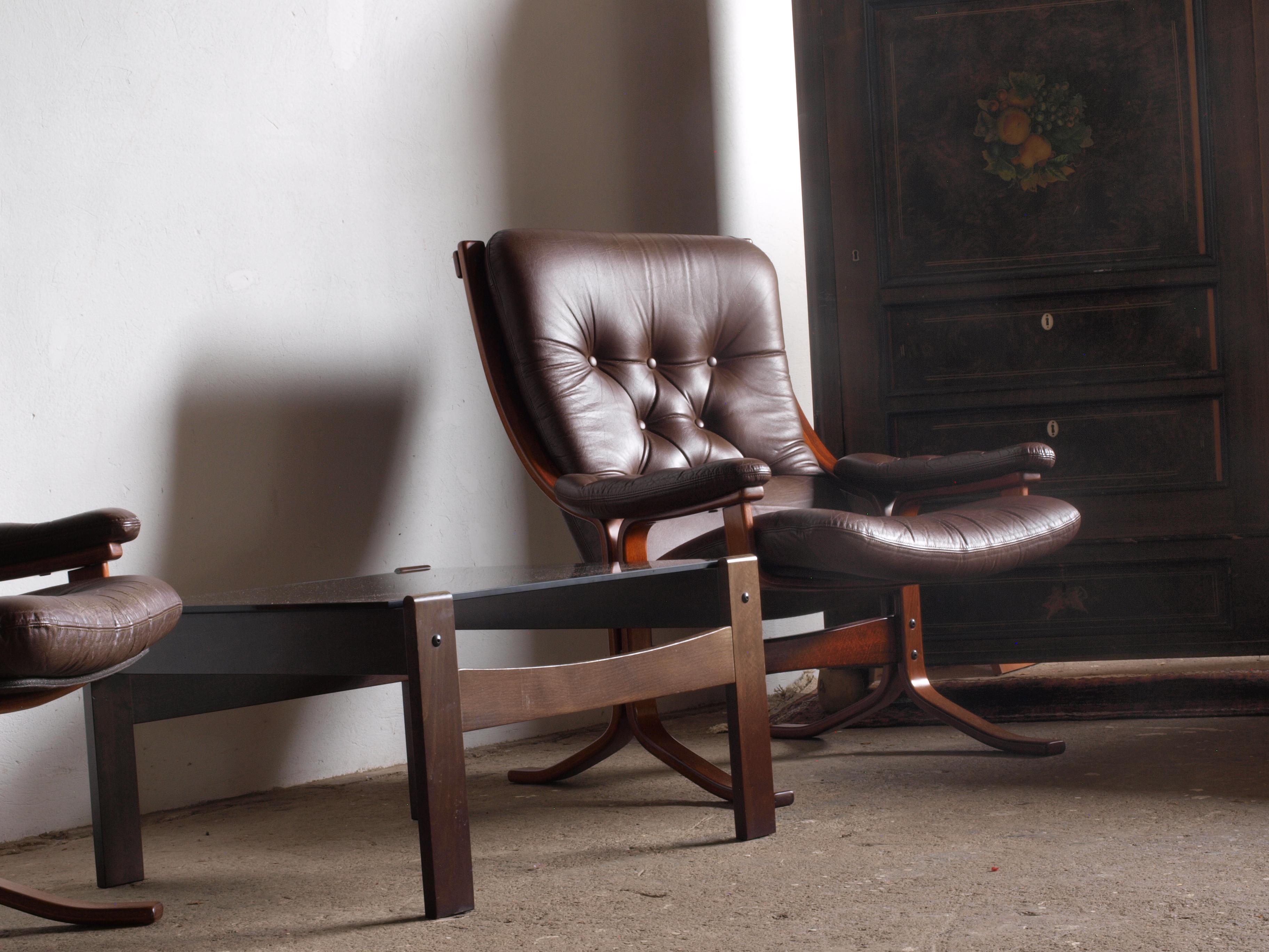Fauteuil cantilever norvégien en cuir, Jon Hjortdal, Velledalen, 1970 6