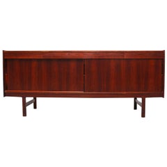 Vintage Norwegian Design Sideboard / Credenza in Rosewood by Westnofa Minimalist 1950s