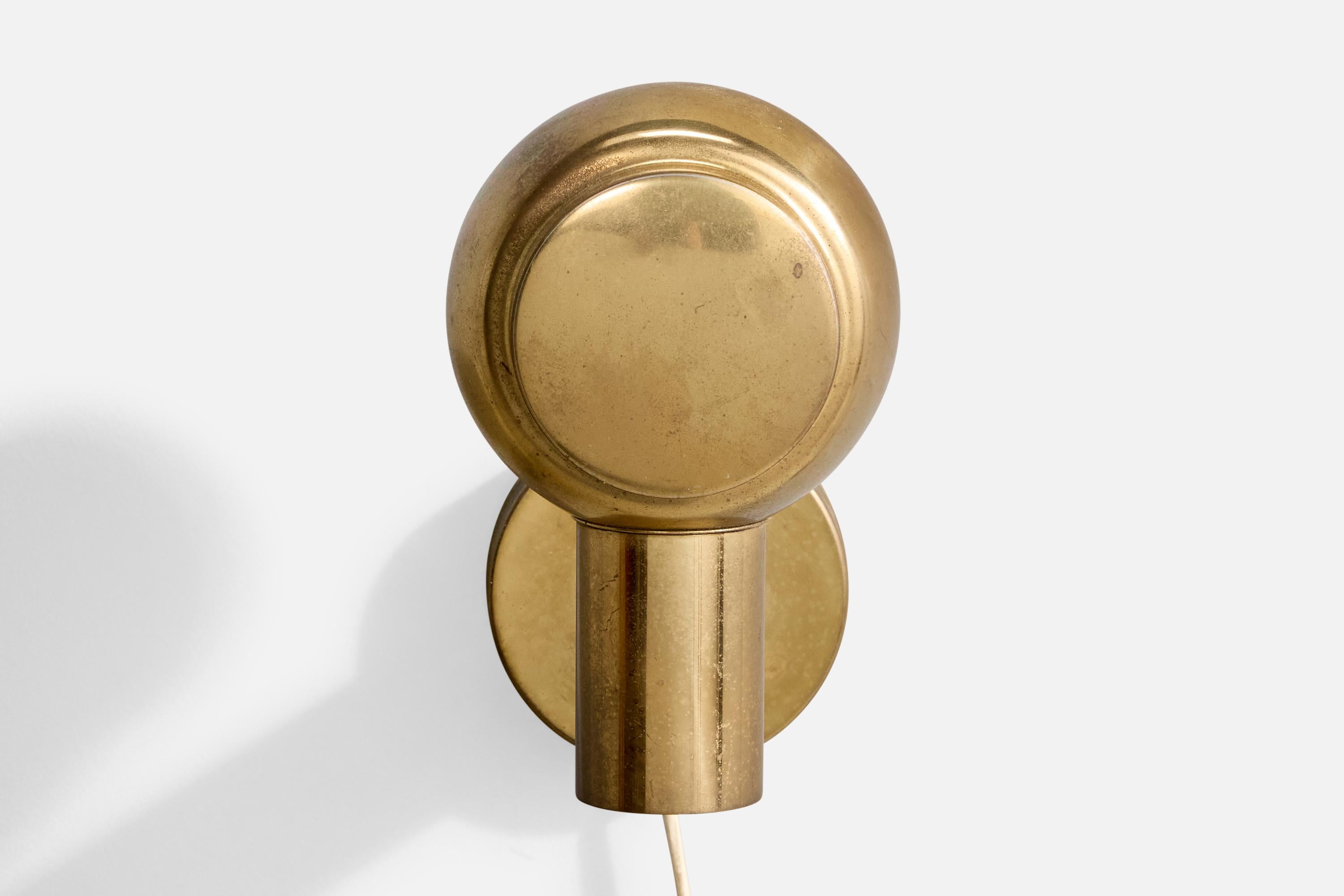 Mid-Century Modern Designer norvégien, applique murale, laiton, Norvège, années 1960 en vente