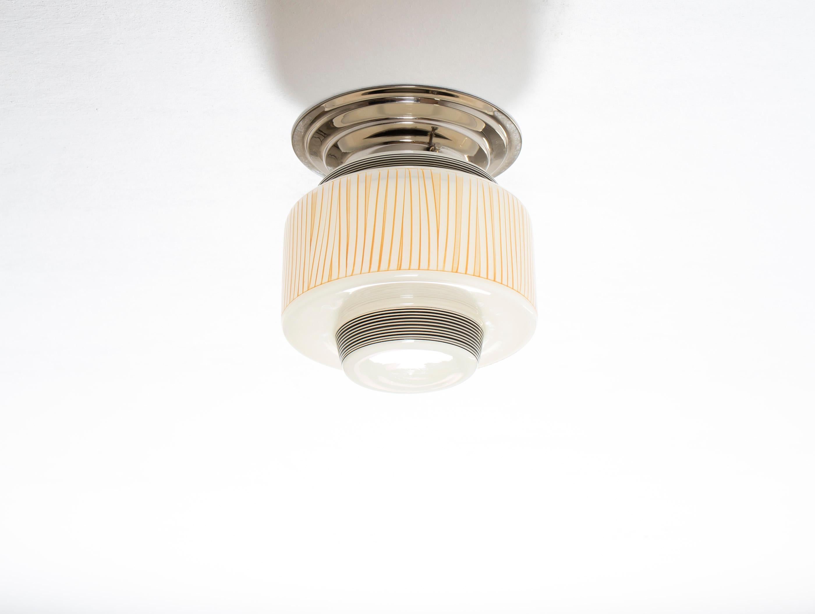 Norwegian Flush Mount Ceiling Light, 1950s In Good Condition For Sale In Oslo, NO
