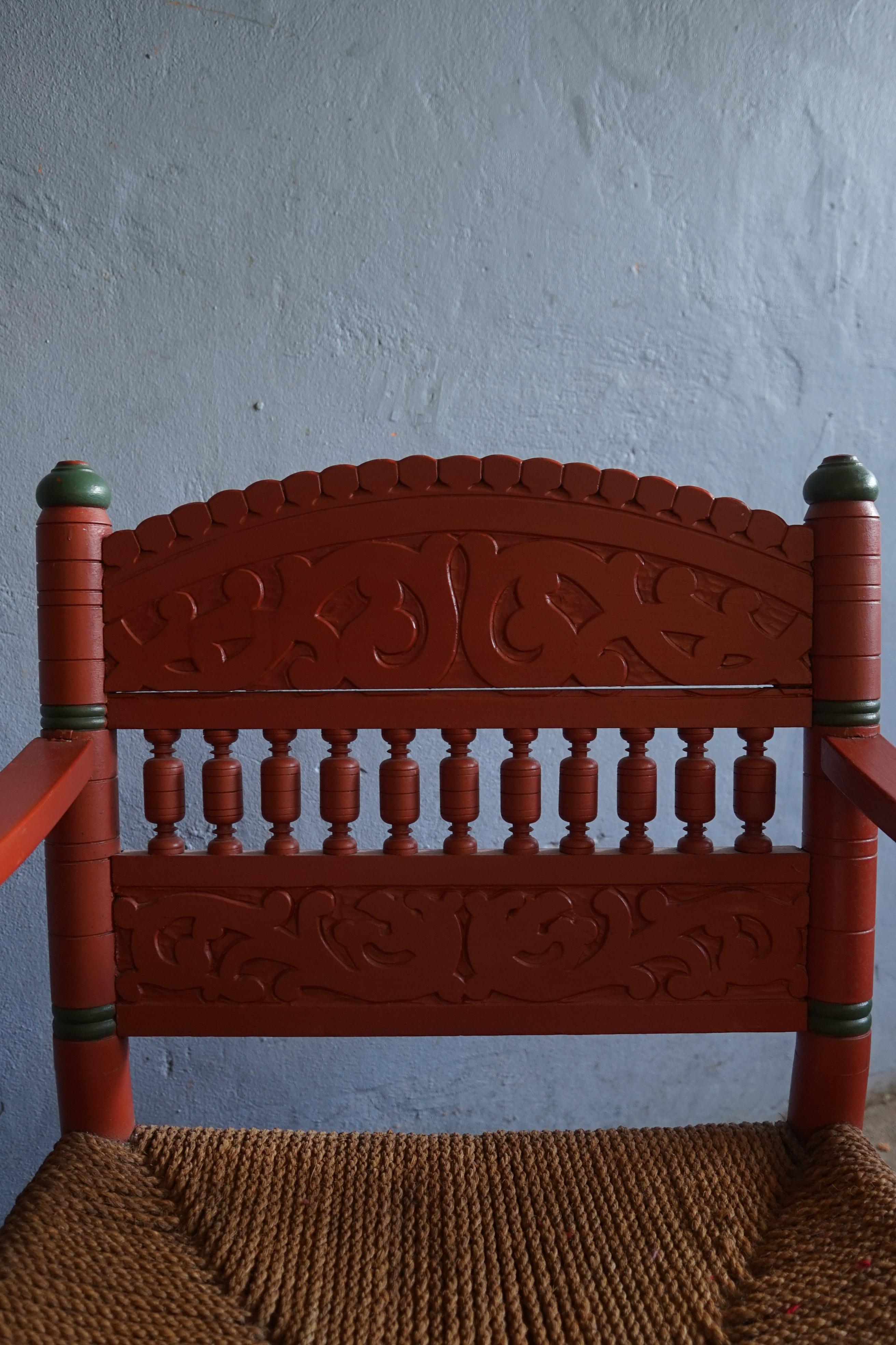 Norwegian folk art chair 1850’s For Sale 4