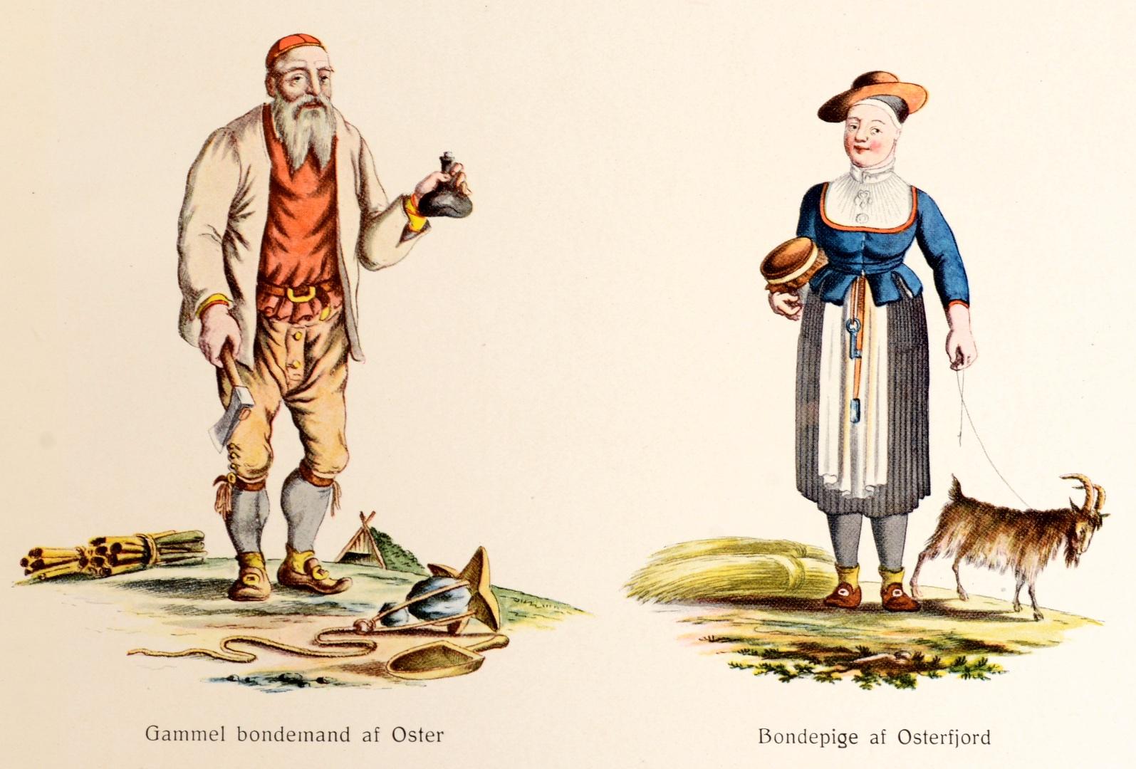 Début du 20ème siècle Costumes folkloriques norvégiens 'Norske Folkedragter' 1ère édition en vente