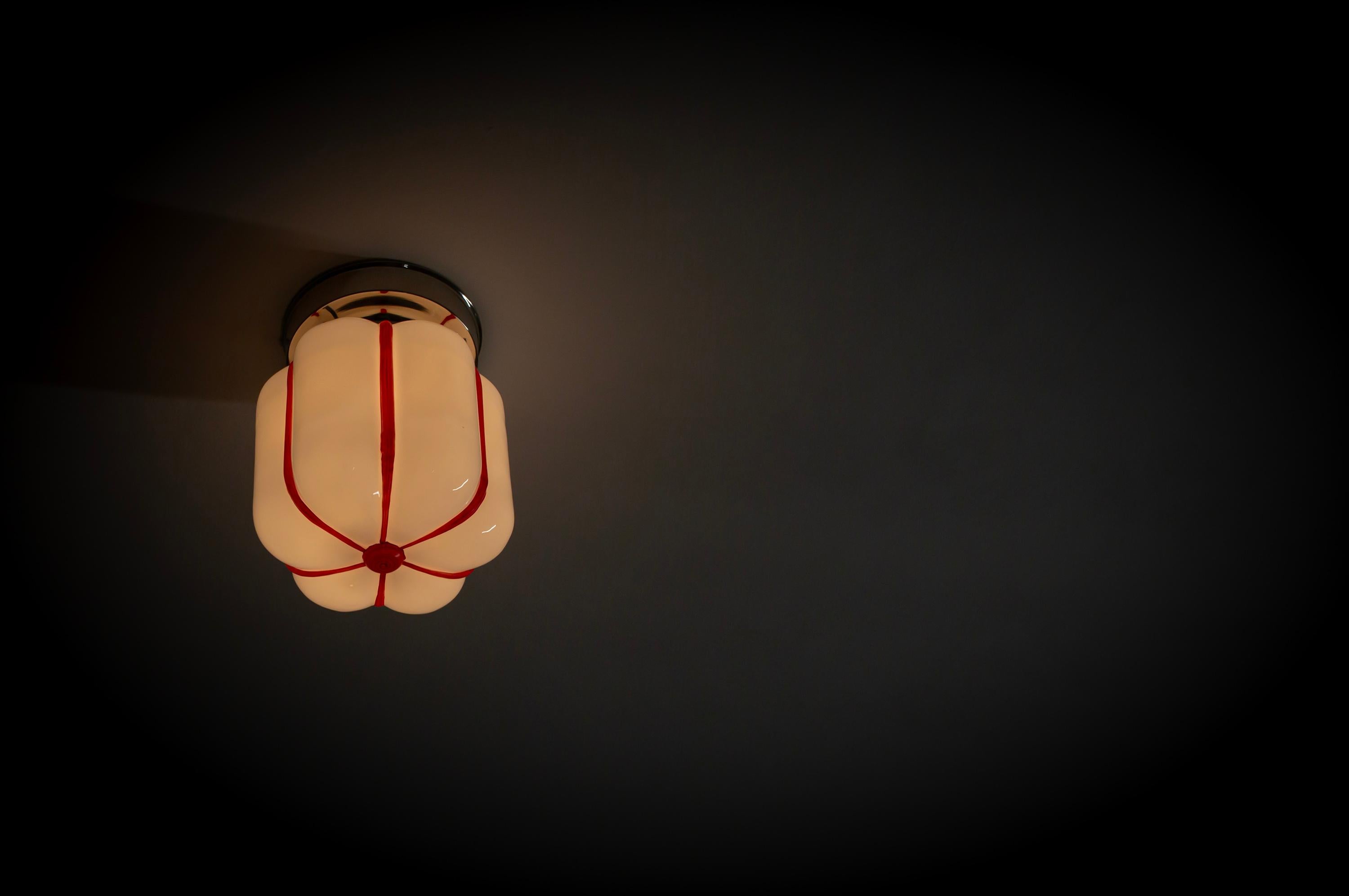 Norwegian Functionalist Flush Mount Ceiling Light, 1950s For Sale 2