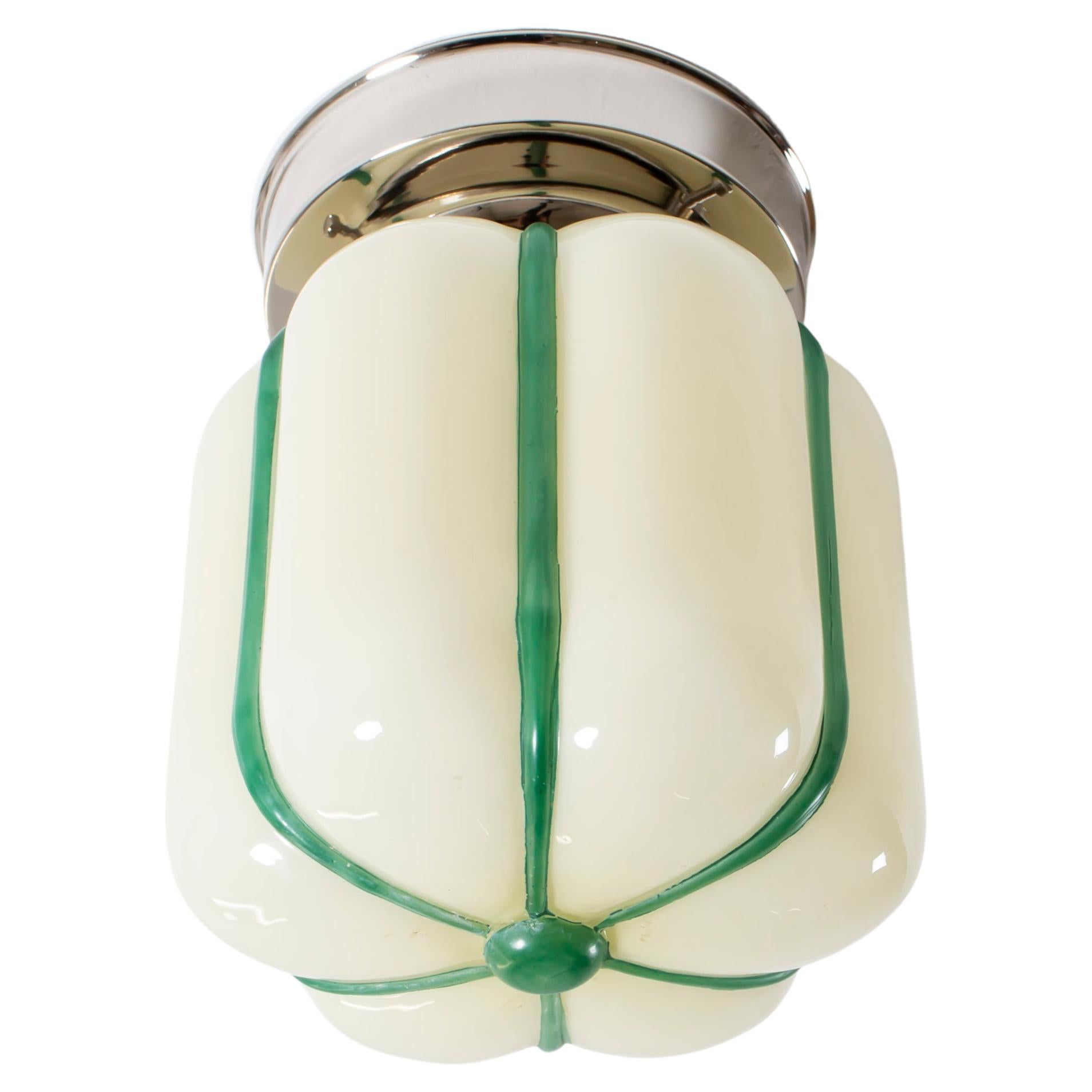 Scandinavian Functionalist Flush Mount Ceiling Light, 1950s at 1stDibs