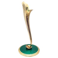 Norwegian Gilt Sterling Silver and Enamel Vase by Royal Goldsmith J. Tostrup
